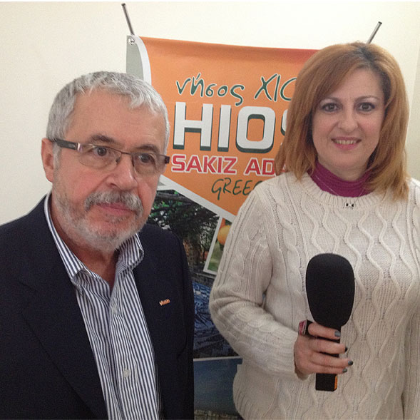 Mrs Kladia from Alithia TV with Mr Ali Hepsen president of Tursab